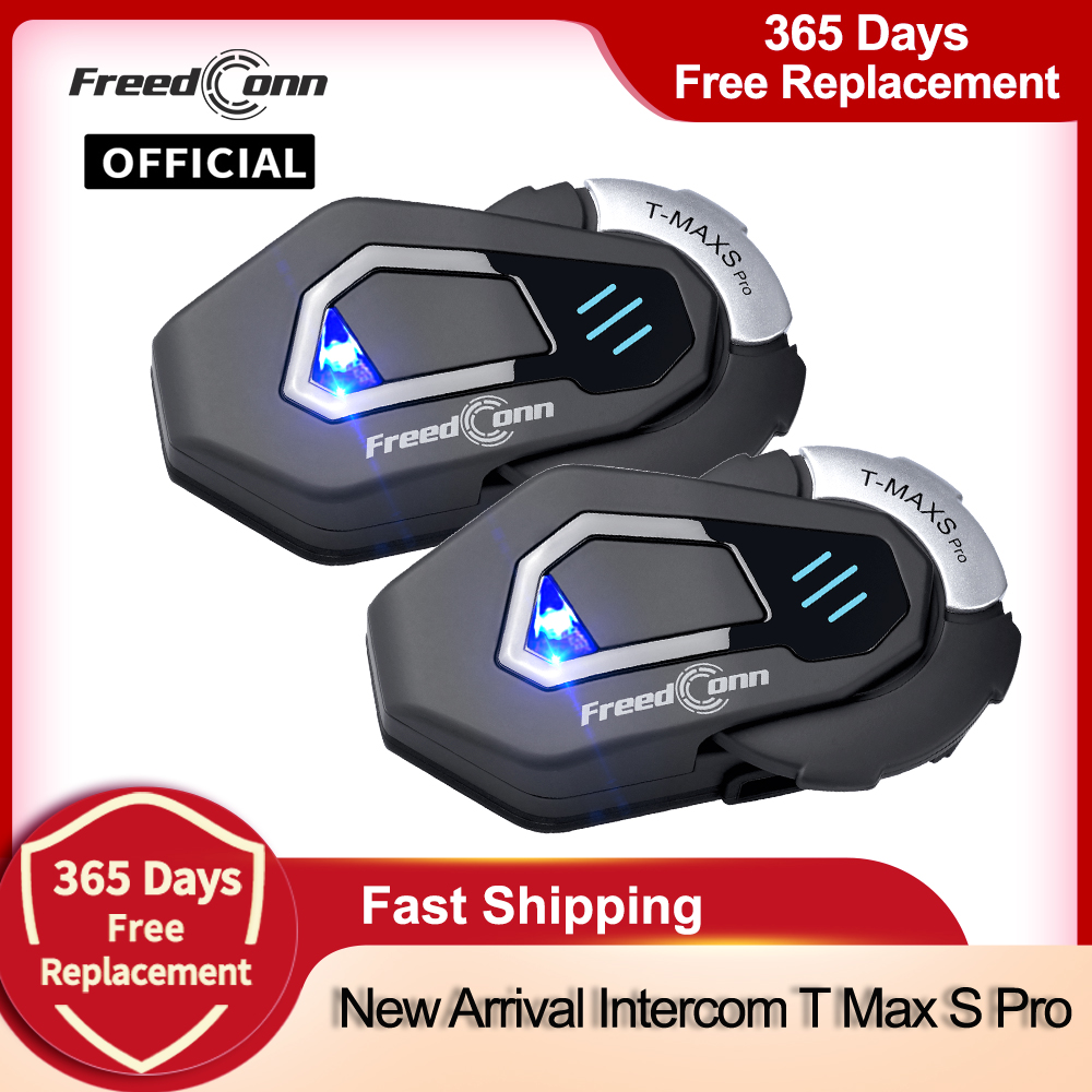 新しい FreedConn オートバイヘルメットヘッドセットインターホン Bluetooth 音楽 FM 防水モトヘルメットヘッドフォン intercumonicators イヤホン