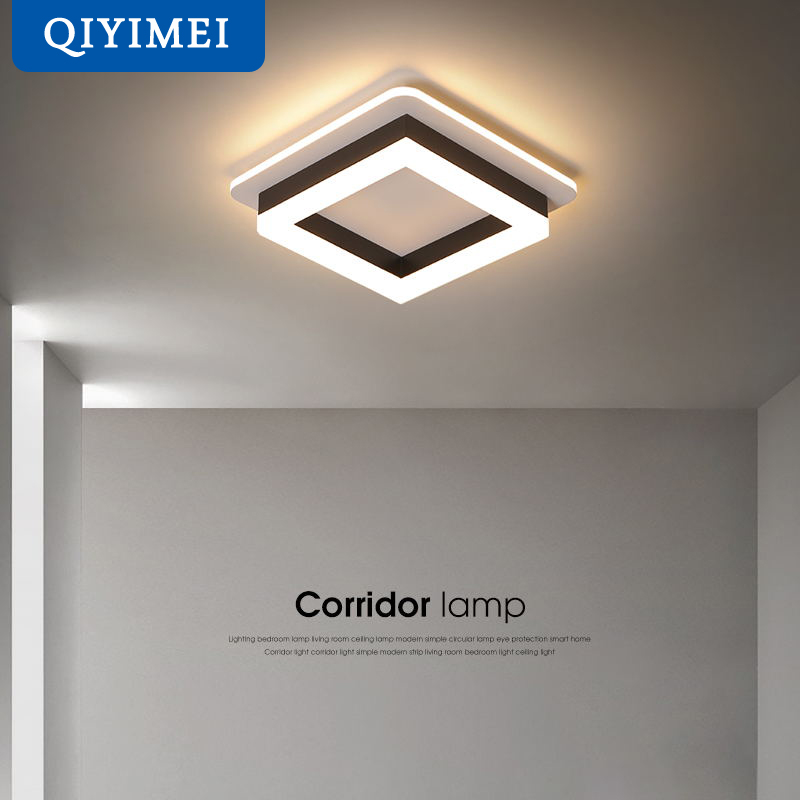 現代の LED シャンデリア屋内照明廊下廊下表面実装アクリルシーリングライト調光可能なランプ Lustres ホームデコ