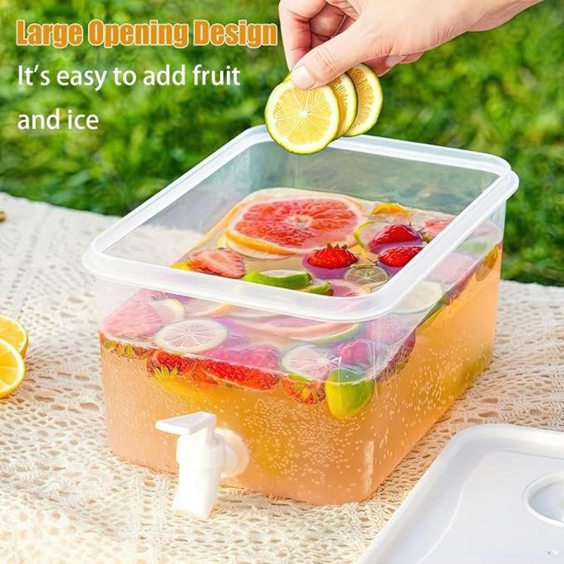プラスチック製飲料ディスペンサー スピゴットジュース容器付き フィルタースクリーンで密閉 冷たいホットドリンクジャグ クリスマスパーティー用品用