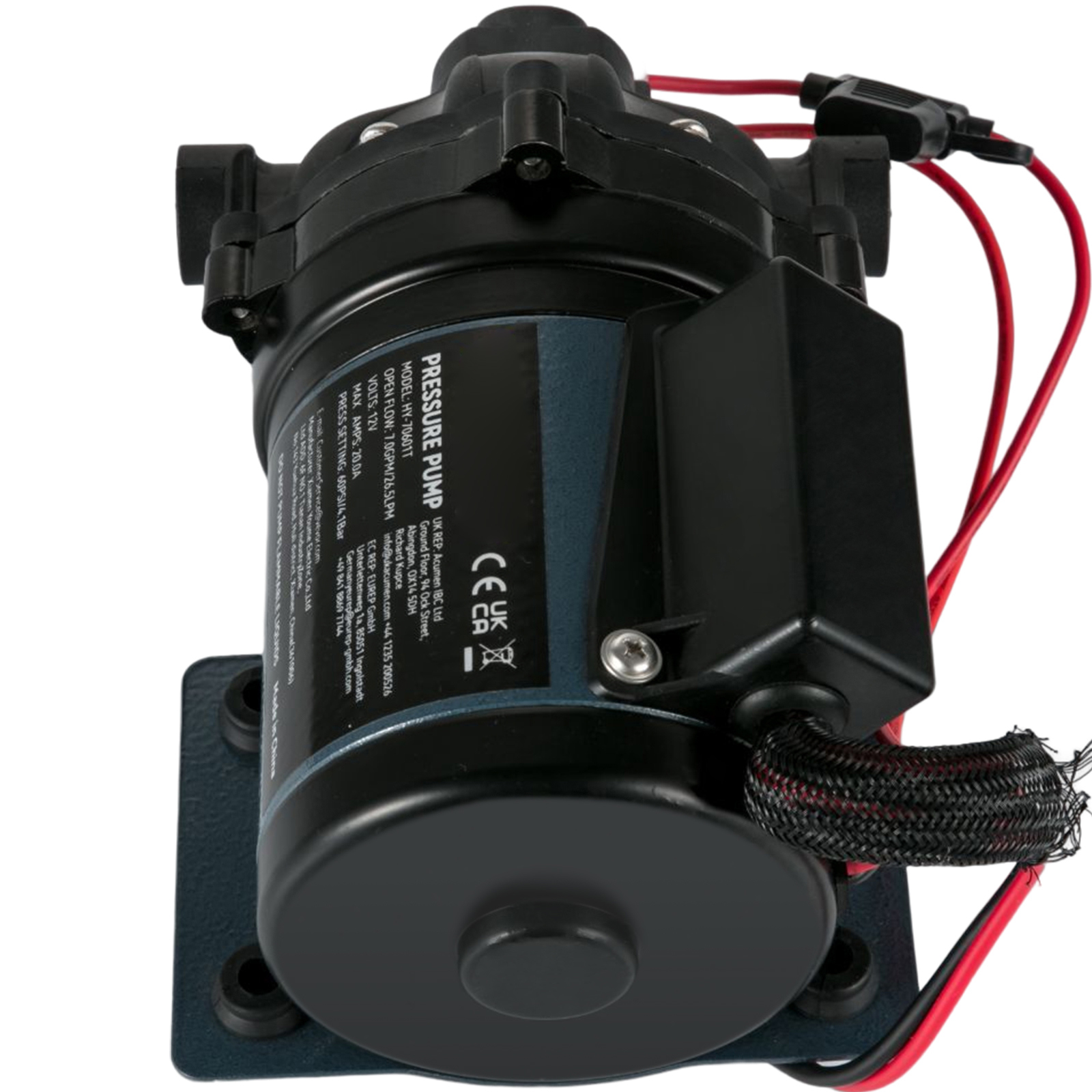 SucceBuy ウォッシュダウン ポンプ 12V RV ウォーター ポンプ 7 GPM 60 PSI 最大。 10FT リフト自吸式 マリンデッキ、ヨット、キャラバンキャンピングカーボート用