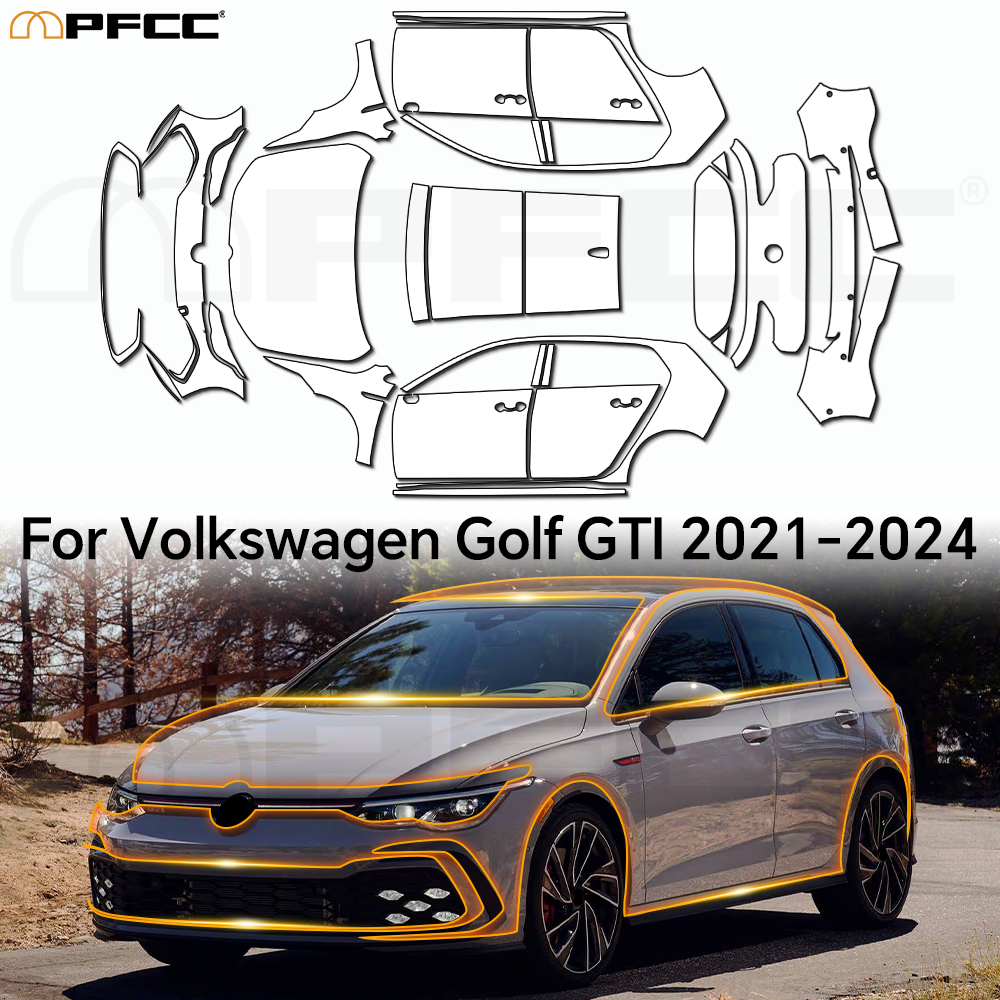 フォルクスワーゲン ID.4 2021-2024 フル車 PPF フィルム高粘度 tTansparent 車ビニールラップフィルムバブルフリーオートアクセサリー