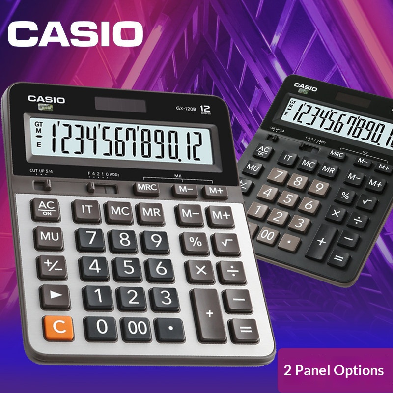 カシオ デスクトップ デュアル パワー コンピューター ソーラー 12 桁 GX MX DX-120S 電卓