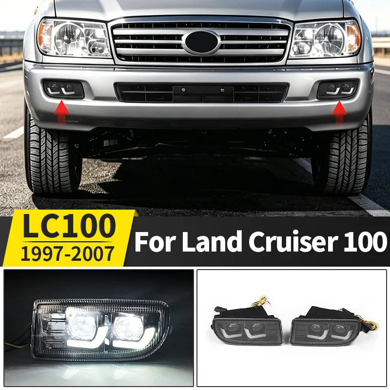 1997-2007 トヨタランドクルーザー LC100 LED レンズフォグライト高輝度防水自動車外装照明アクセサリー