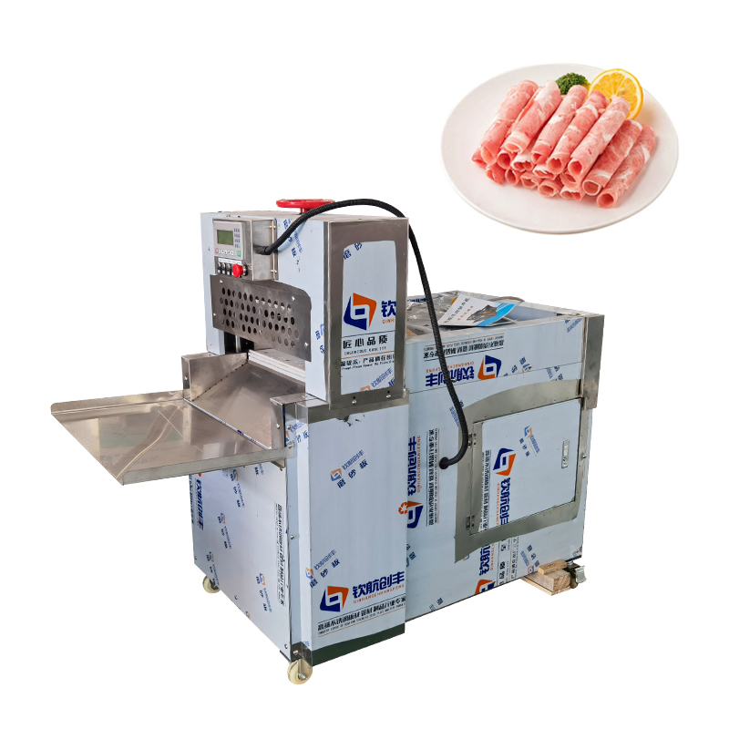 Automatic stainless steel frozen ham bacon deli deli meat fish beef sausage slicer