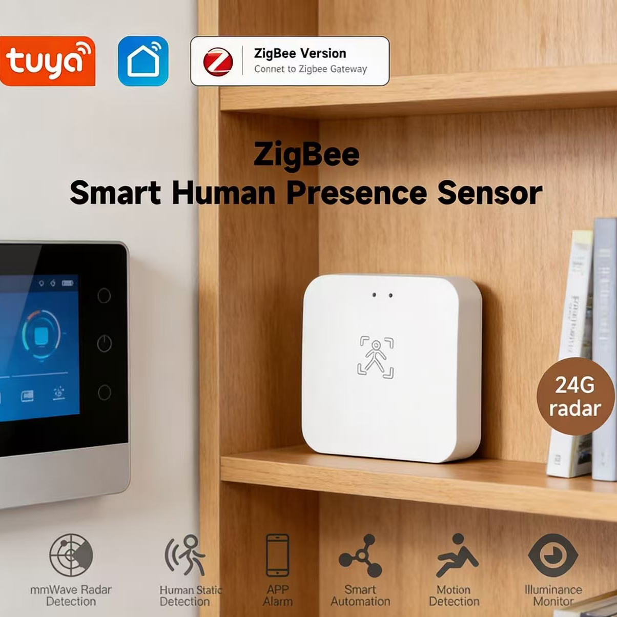 Tuya Zigbee 人間存在検出器 24G レーダー PIR モーションセンサー Alexa Google アシスタントと連携 スマートホームセキュリティ