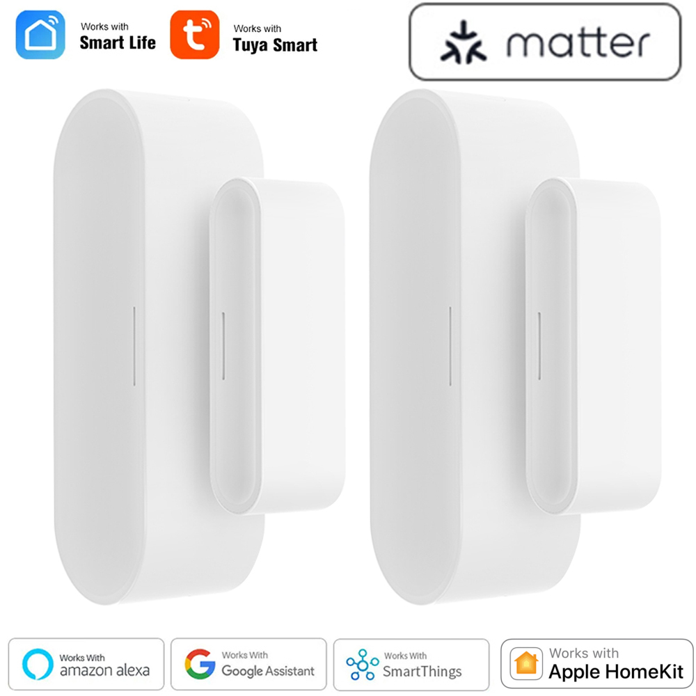 Matter Thread ドア窓センサー スマートドア検出器 Tuya ドア開閉アラーム Google ホーム ホームキット SmartTings による在宅勤務