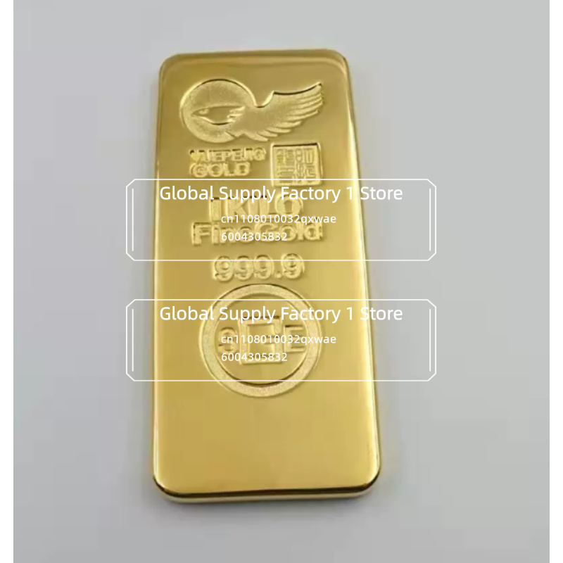 1:1 コピー 24 k ゴールドバー地金レプリカ重量 265 グラム/400 グラム/1000 グラムジュエリーストア銀行ディスプレイ盗難防止