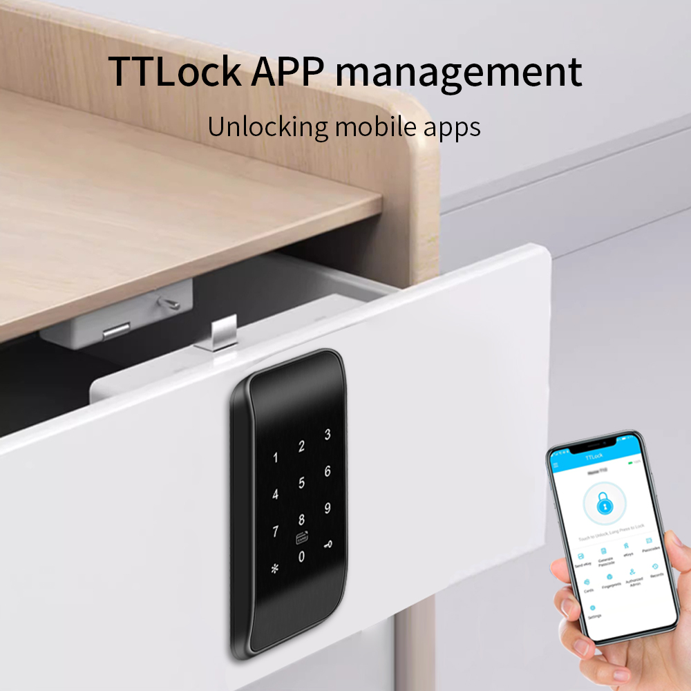 スマートキャビネットロックアプリ TTLOCK 制御キーパッド RFID カードエントリリモートアクセスホームオフィス引き出し