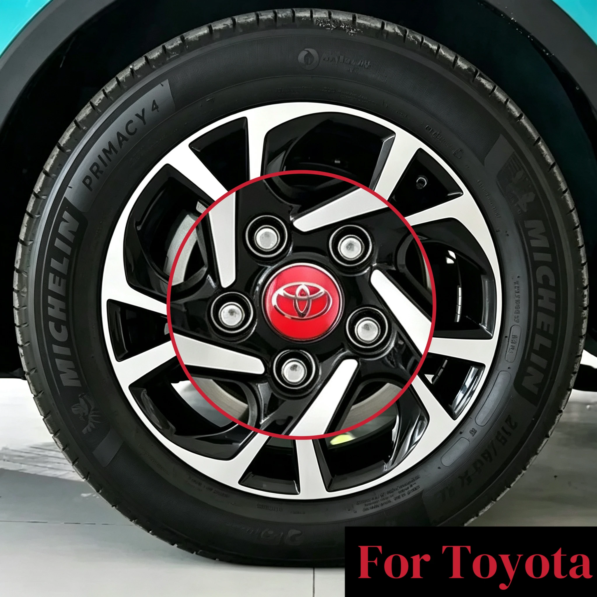 4 個 60 ミリメートル車のタイヤホイールセンターハブキャップバッジトヨタ C-hr プラド Rav4 ヤリスハイラックスプリウスアベンシスカローラカムリアクセサリー