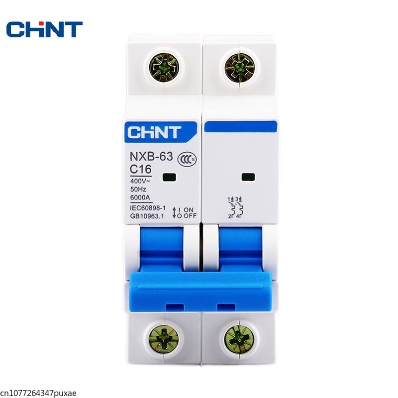 CHNT CHINT NXB-63 2P AC MCB C カーブ 400V 10A 16A 20A 25A 32A 40A 63A ミニサーキットブレーカー DZ47 Din レール