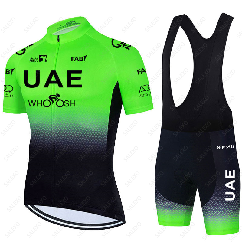 2023 Uae チームサイクリングジャージセット 19D バイクショーツセット男性夏 MTB Ropa Ciclismo 半袖自転車シャツマイヨ服