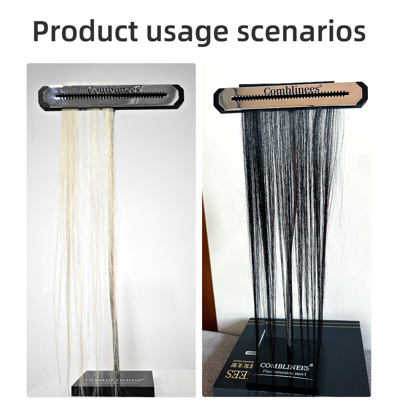 ステンレス鋼のヘアエクステンションバリカンプロのサロンはヘアエクステンションを作るためのヘアラックを使用します