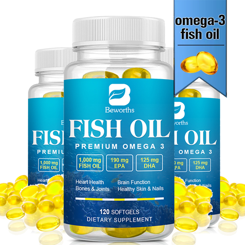 Beworths 1000mg 深海魚油カプセルは、脳と心臓血管の健康をサポートし、血管をきれいにし、血中脂質を調節します