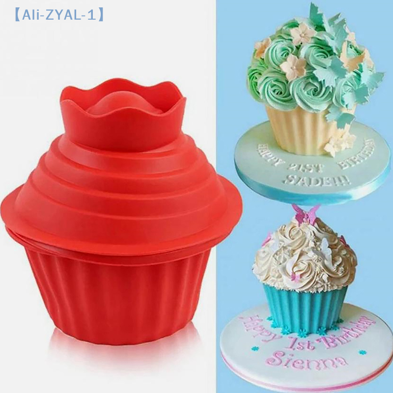 【ZYAL-1】高品質シリコン巨大カップケーキ型、3個ビッグトップカップケーキシリコン型、耐熱ベーキングツールベーキングメーカー