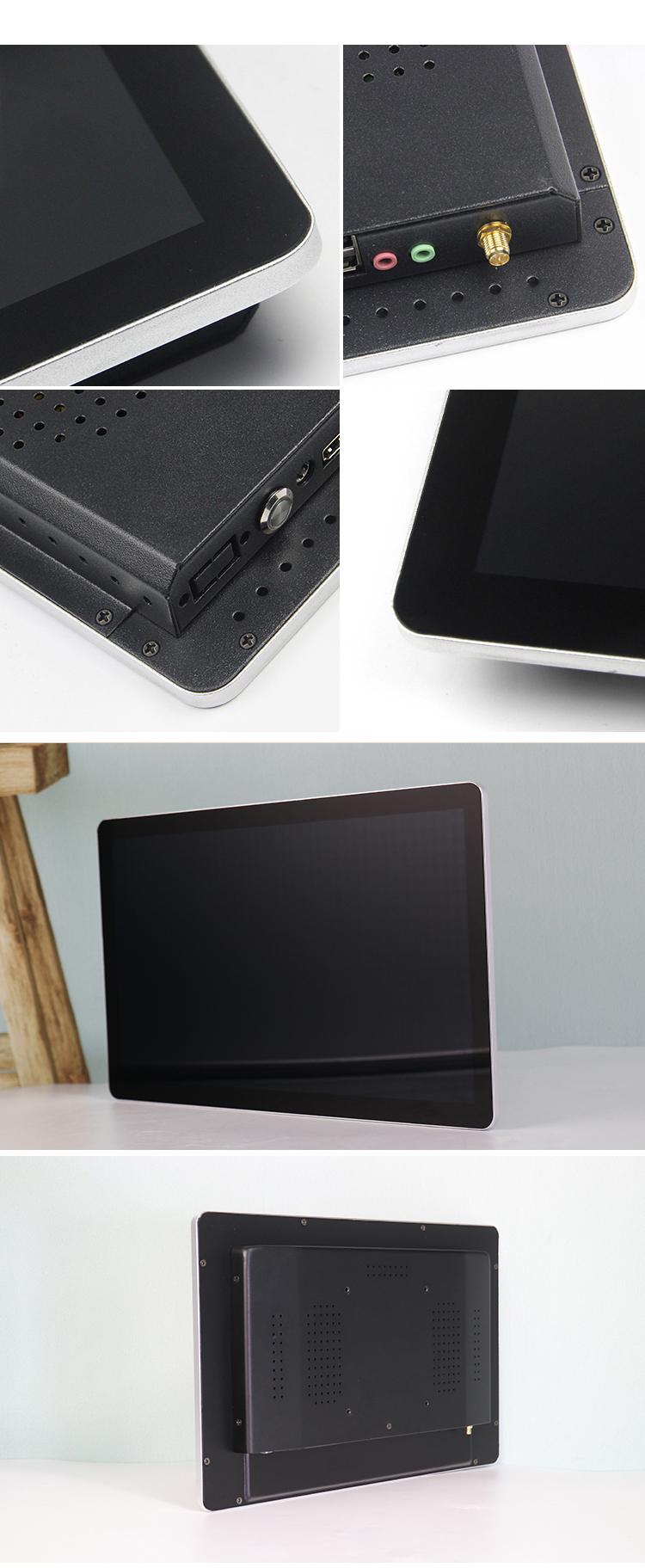 7 インチ 1024*768 Android タブレットタブレット PC Android 7.1 10 ポイント容量性タッチスクリーンオクタコア VESA ウォールマウント Wifi 2GB USB