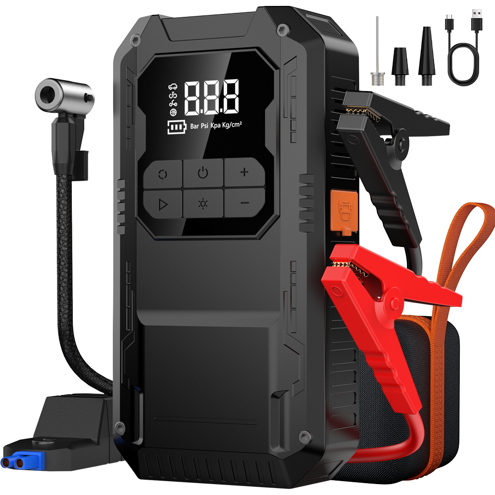 YIJU Car Jump Starter Power Bank Portable EVA Bag Car Battery Booster Charger Starting Device Auto Emergency Start-up Lighting