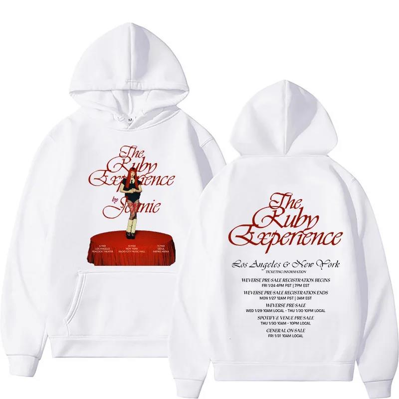 The Ruby Experience by JENNIE パーカー春と秋のファッションカジュアルストリートパーカー漫画のキャラクタープリントプルオーバースウェット