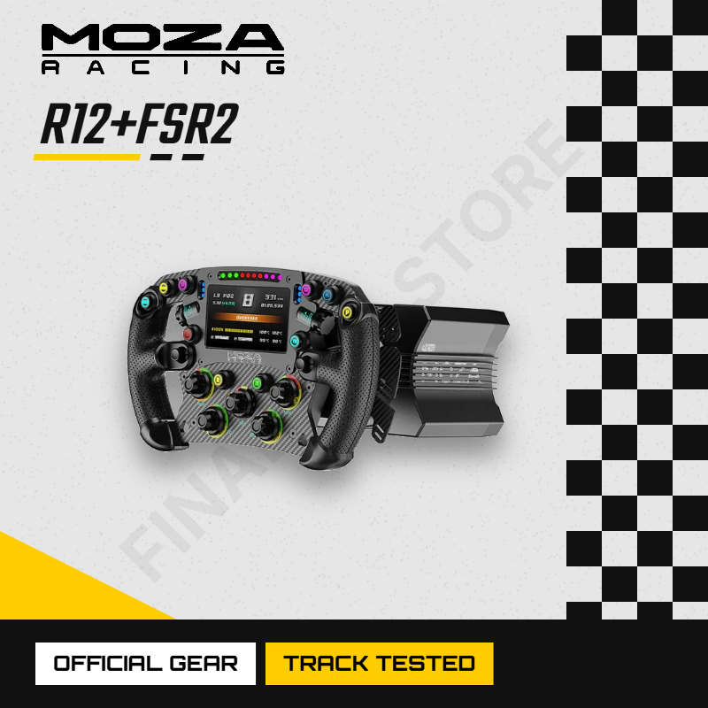 MOZA Racing R12 ダイレクトドライブ ホイールベース、FSR2 12NM トルク サーボ モーター、新世代 FFB フィルタリング アルゴリズム搭載