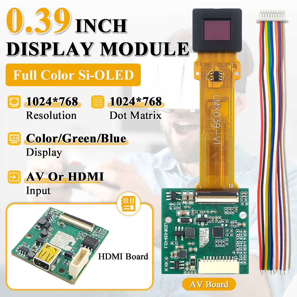 0.39 インチ OLED ディスプレイファインダー FPV ドローン航空写真 1024*768 マイクロ AV HDMI 熱画像ナイトビジョンデバイス