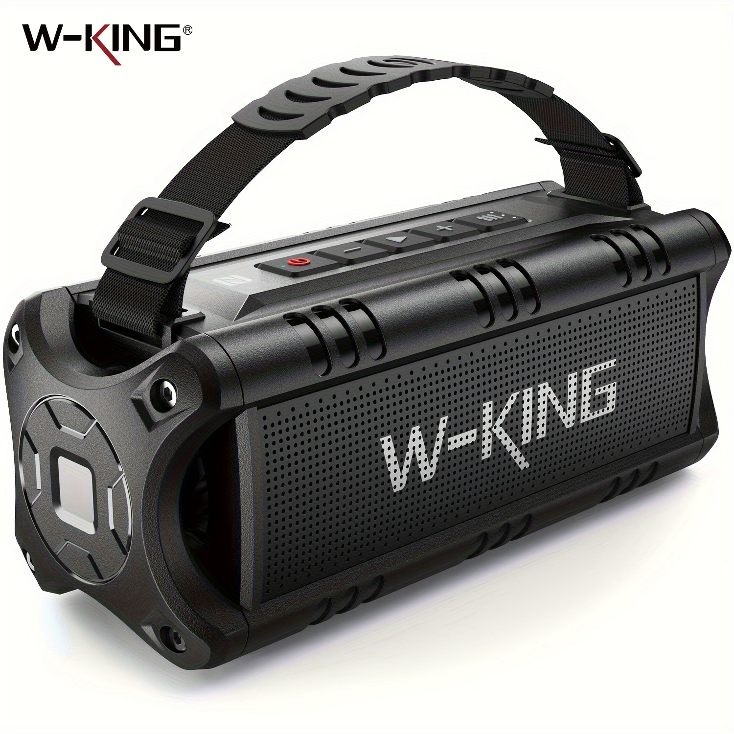 W-KING D8mini-1 Bluetooth スピーカー、30W ポータブルワイヤレス大音量スピーカー、IPX6 防水屋外スピーカー、24 時間再生時間、EQ、AUX、TF カード