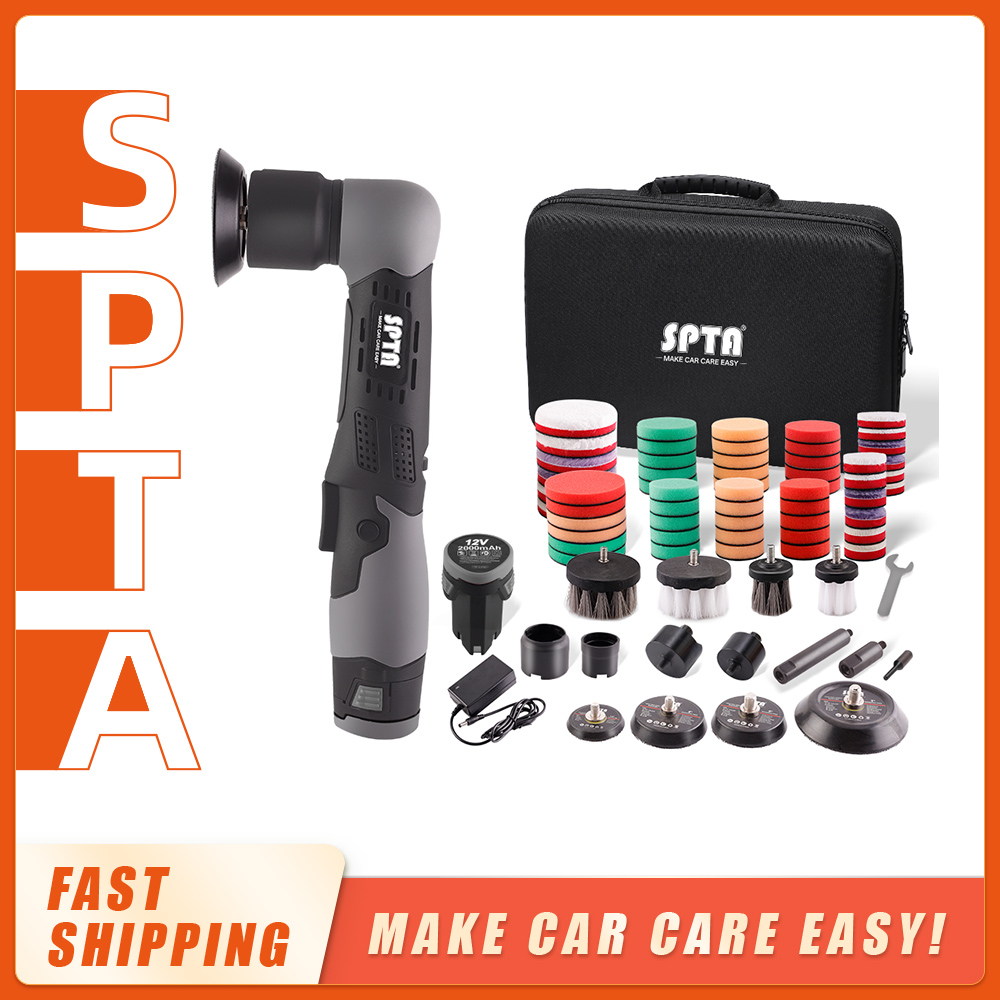 SPTA 12V コードレスミニカーポリッシャー RO/DA マイクロ傷キラーコードレスディテールポリッシャー調整速度付き