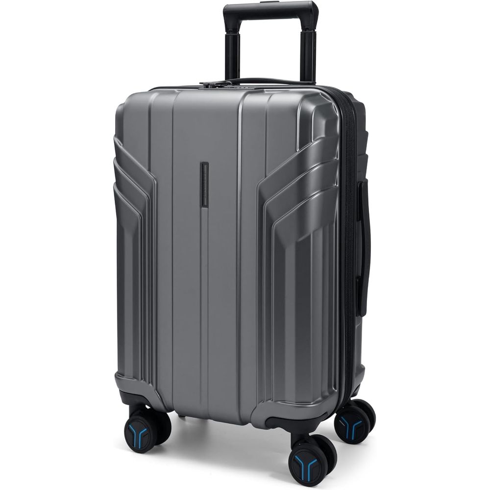 拡張可能な22x14x9機内持ち込み手荷物、航空会社承認、100% PC軽量ハードシェルスーツケース、20インチスピナーホイール、ウォータープロ