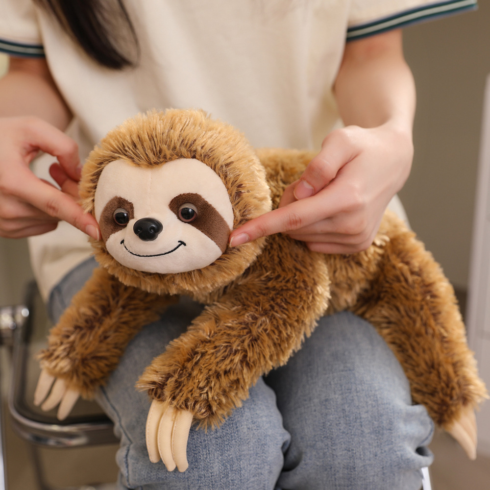 模造ナマケモノぬいぐるみソフト動物ぬいぐるみナマケモノ人形ベビーキッズ誕生日クリスマスギフト動物家の装飾