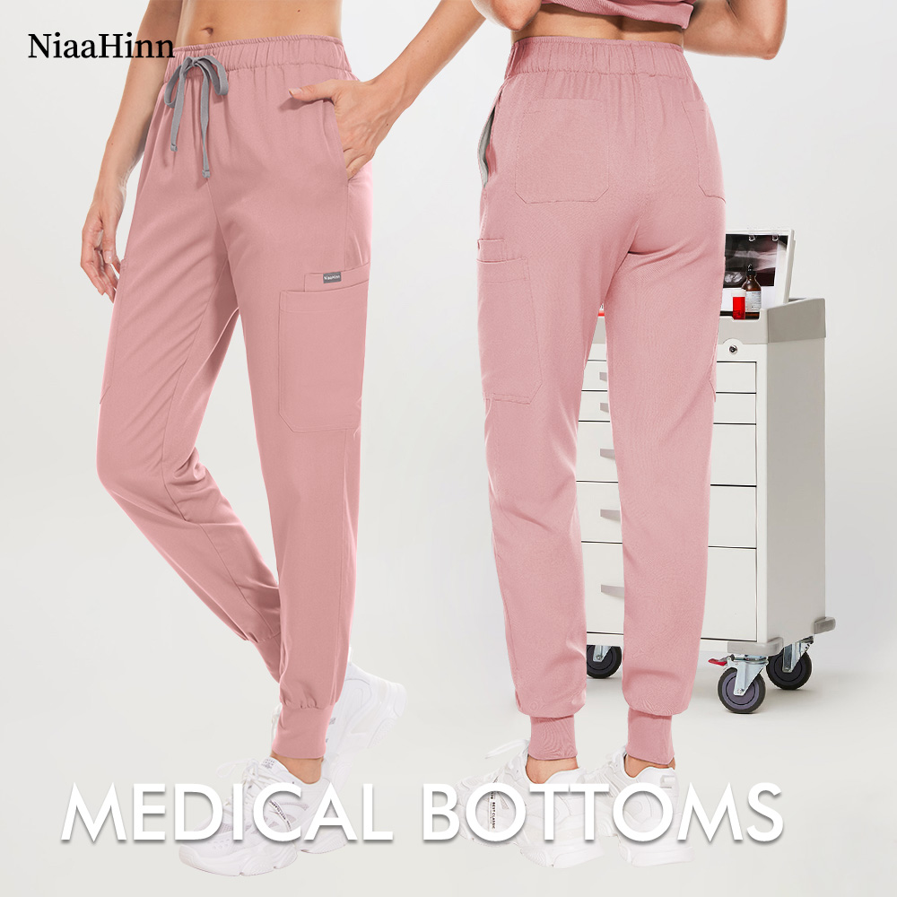 Pure Color Scrub Pants Nurse Accessories Surgical Bottoms Unisex Pet Doctor and Nurse Uniform Work Pants Medical Pharmacist Pant