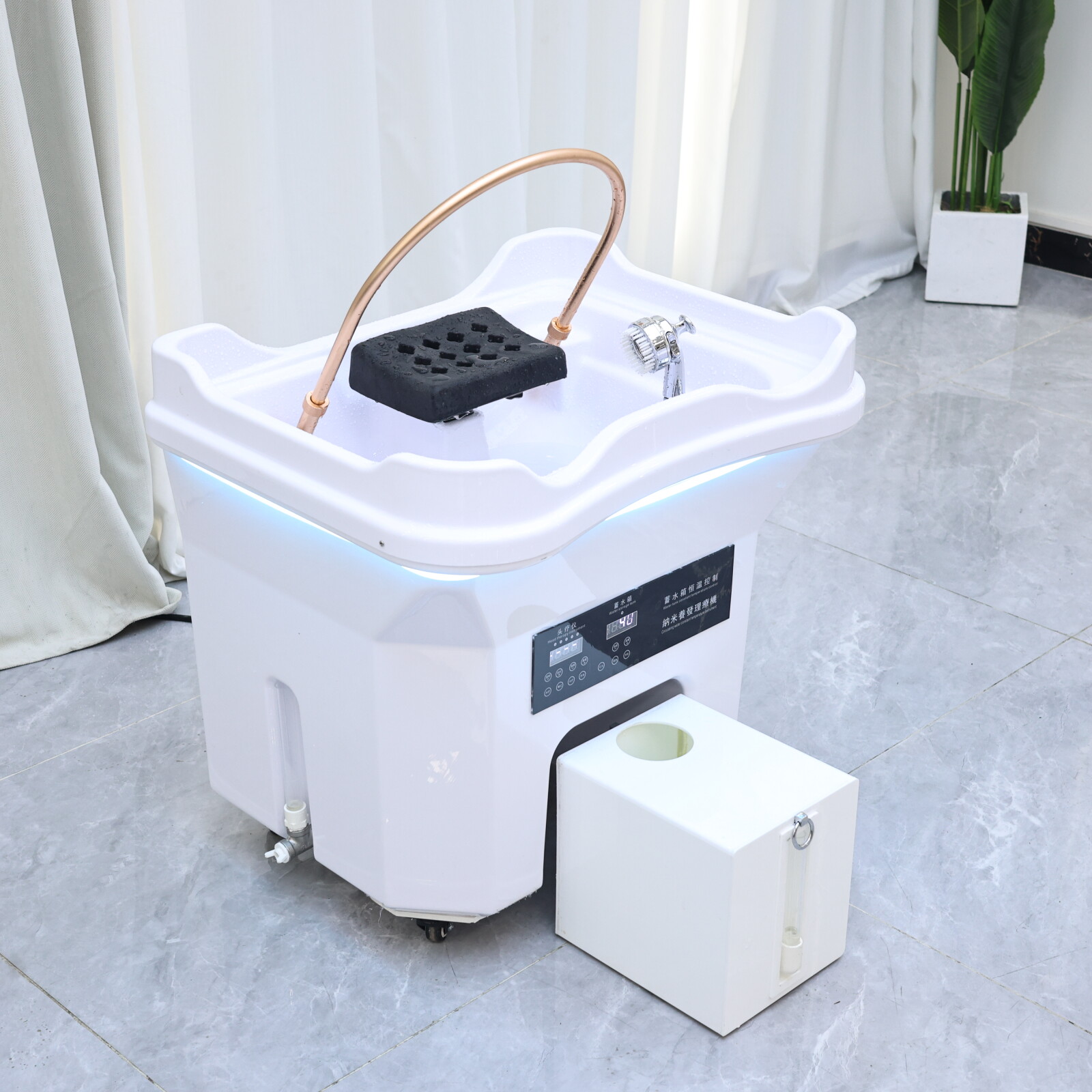 Head SPA ハイドロセラピー シャンプー台、水サイクル、60L 加熱可能な水貯蔵タンク、排水タンク、2 ～ 10 日以内にお届けします。