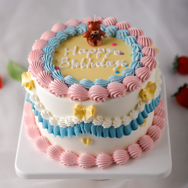 人工ケーキモデル シミュレーション 誕生日 フェイクケーキ 6インチ ケーキモデル パーティー 人工装飾
