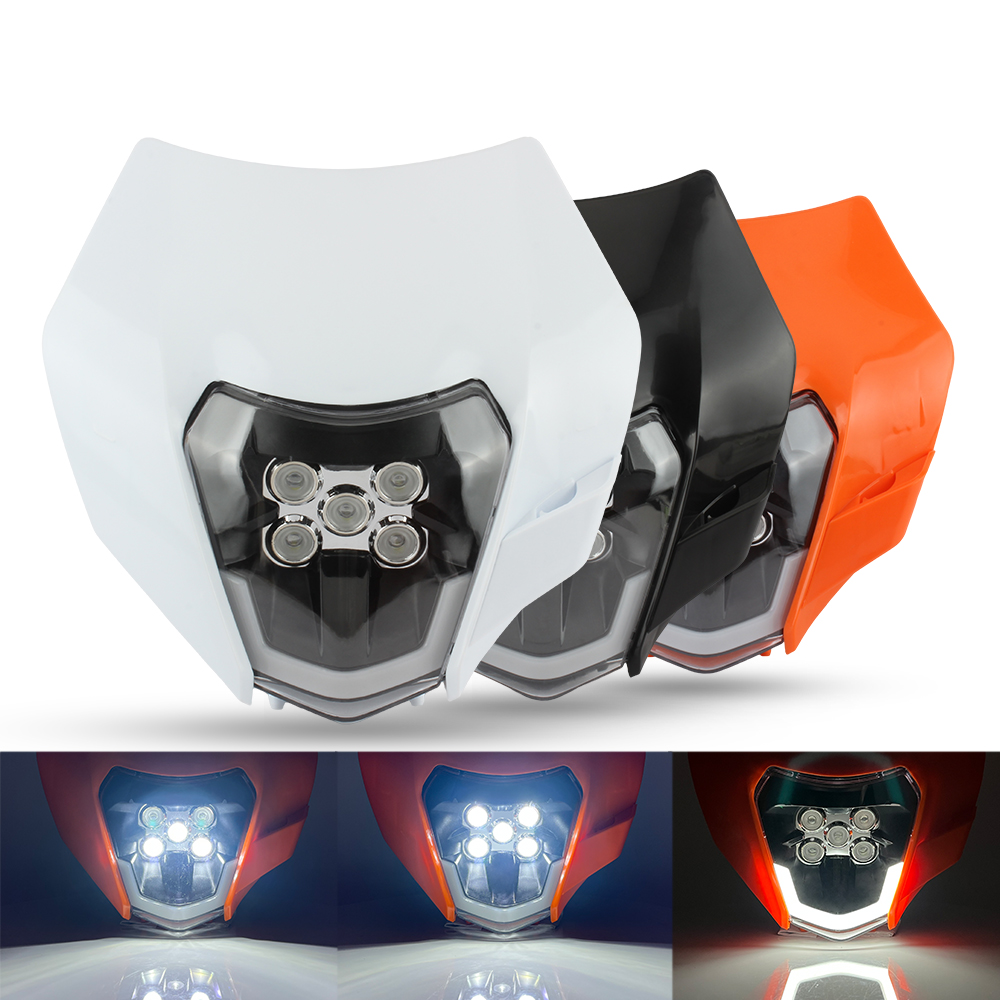 KTM オートバイ LED ヘッドライト 2008-2016 XC SX XCW EXC 125-500 アクセサリーエンデューロモトクロスヘッドランプアセンブリマスクフェアリング