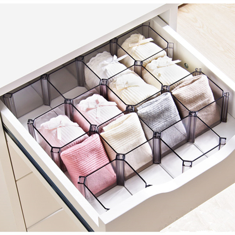 6 個セットハニカム下着収納ボックスプラスチックコンパートメントキャビネットワードローブ引き出し仕上げパーティション自由な組み合わせ