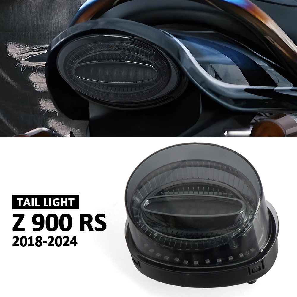 オートバイ LED ライト煙/赤レンズブレーキテールライトナンバープレートリアランプカワサキ Z900RS Z900 RS Z 900 RS カフェ 2018-2024