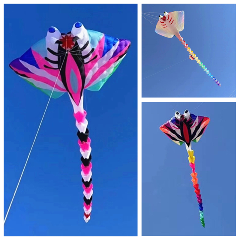 悪魔の魚凧大人用凧エイ魚凧飛行折りたたみ凧巨大な大型凧プロのインフレータブルおもちゃ屋外おもちゃ