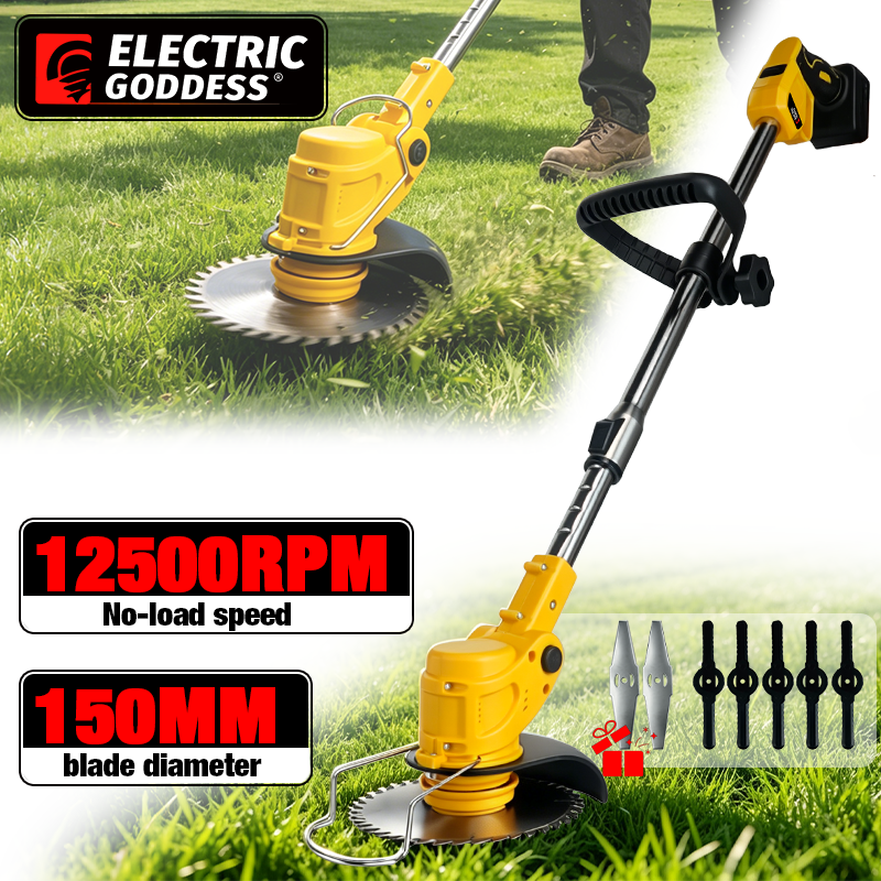 電気女神コードレスハンドヘルド電動草トリマー調節可能な芝刈り機ガーデン電動ツール Dewalt 20V バッテリーピン