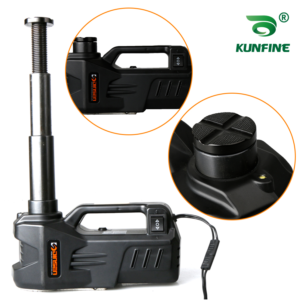 KUNFINE 12V 5Ton 150 ワット定格電力 13 A 最大現行車電動タイヤリフティングカージャッキ油圧空気 Infatable 車のフロアジャック