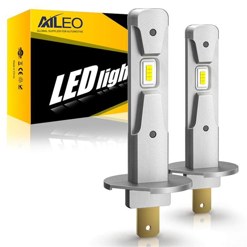 AILEO 2 個 200 ワット 10000LM H1 LED ライト 6000 18K ヘッドライト電球ミニサイズデザインワイヤレス車のランプ CSP 7035 チップ白プラグ