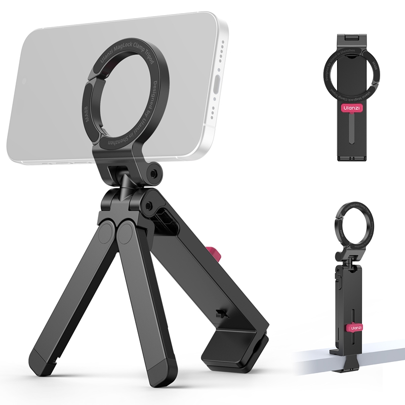 Ulanzi MA88 MagLock 電話ホルダーマウント 3-in-1 デスクトップ三脚ハンドヘルド Selfie スティック磁気ホールド旅行料理 Vlog ショット用