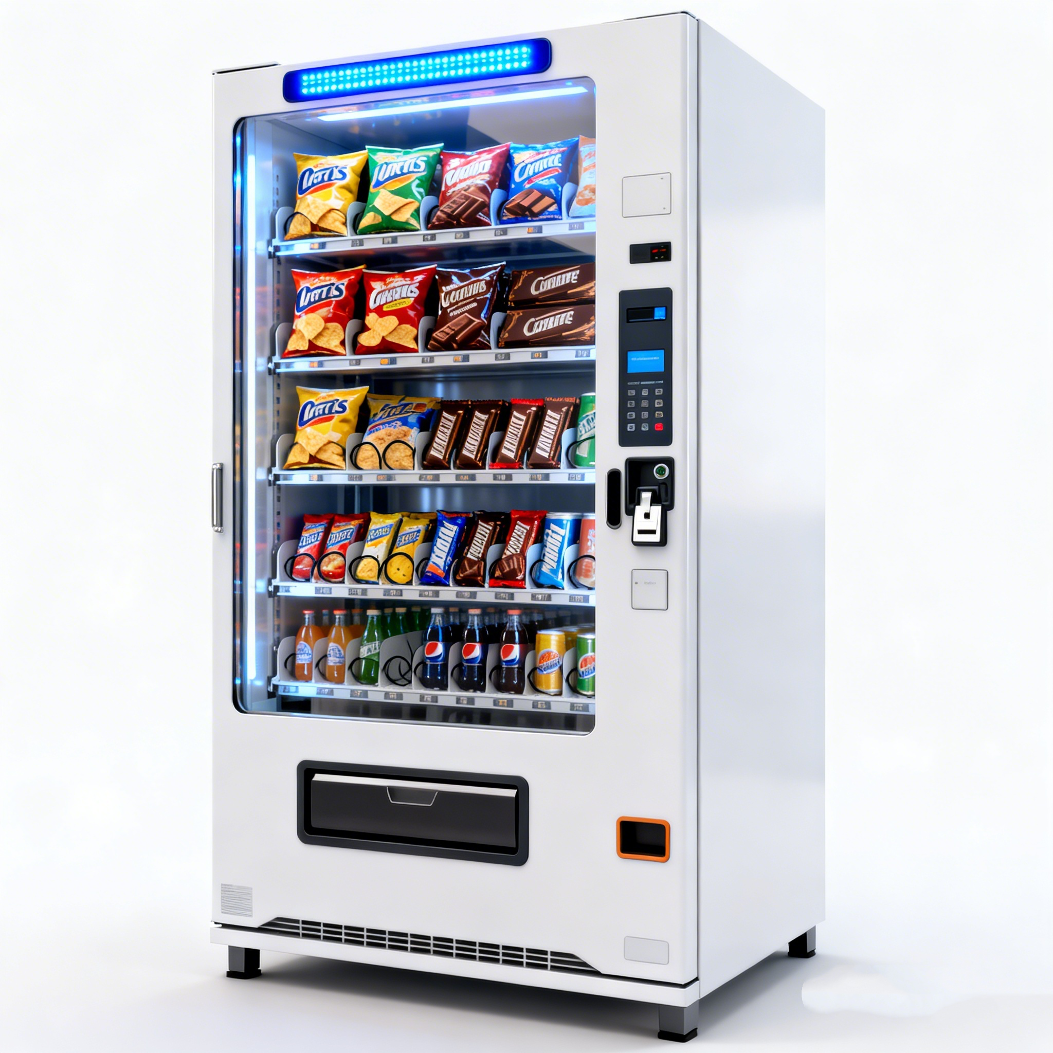 中小企業のための冷蔵庫のコンパクトな設計が付いているカスタマイズされた自動飲み物および軽食の自動販売機