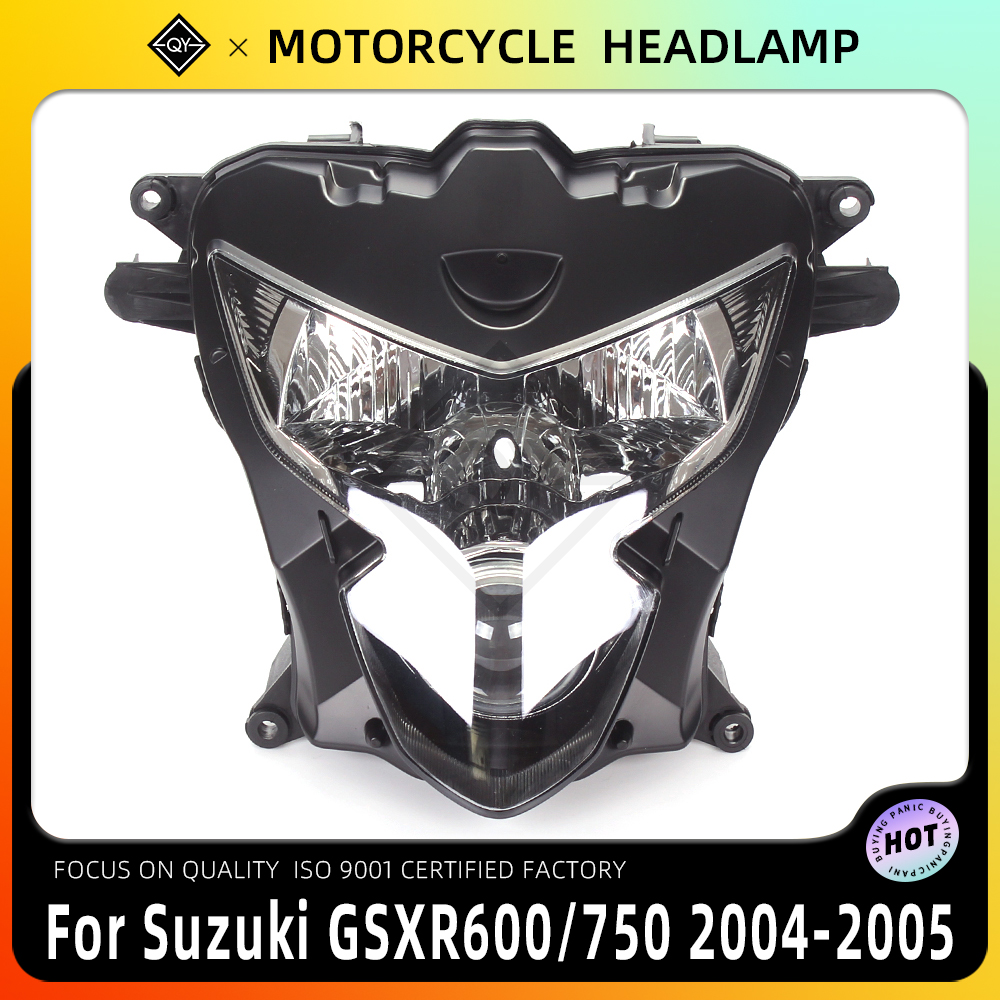 LQYL オートバイヘッドライトヘッドランプヘッドライトランプアセンブリスズキ GSXR600 GSXR750 GSXR GSX-R 600 750 K4 2004 2005 04 05
