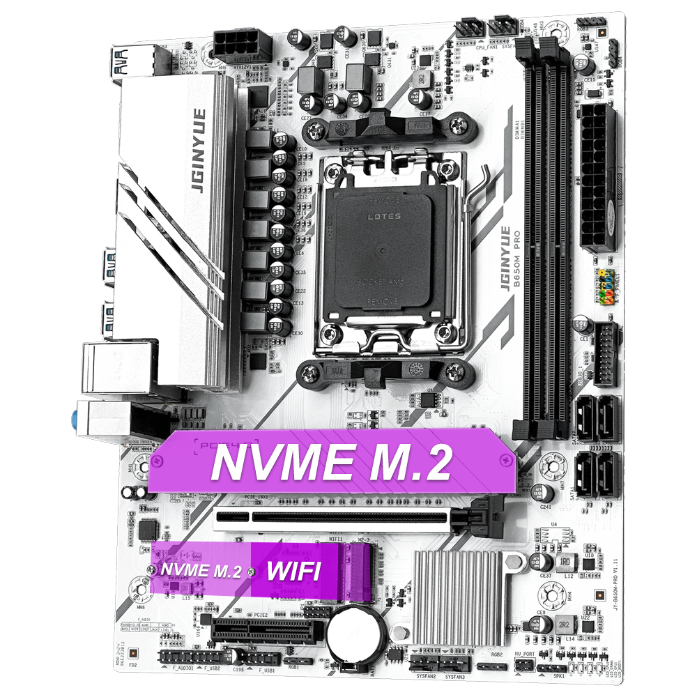 プロ B650M MATX AMD B650 DDR5 6000 MHz M.2 SATA USB3.2 64 グラムダブルチャネル DDR5 Ryzen 7000/8000/9000 シリーズソケット AM5 マザーボード