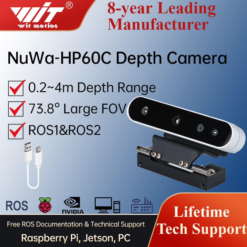 3D 深度スキャナカメラ Nuwa-HP60C RGB ライトイメージングセンサー USB FOV 73.8 ° 0.2-4 メートルラズベリーパイ ROS AI ロボットドローン車