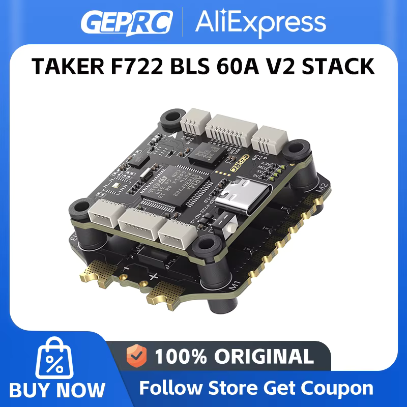 GEPRC TAKER F722 BLS 60A V2 スタック BLS 60A 4IN1 ESC 記録フライトデータプラグプレイレーシング FPV ドローン 16MB ブラックボックスデータ分析