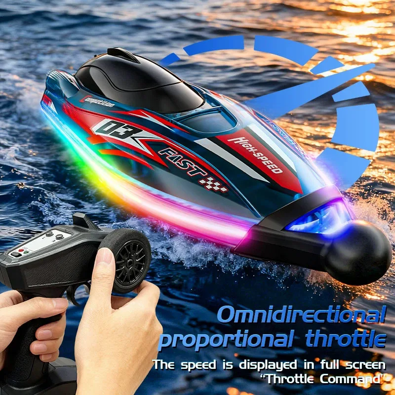 新しい S25 RC レーシングボート 2.4GHz リモートコントロールおもちゃ高速ブラシレスモーター船ジェットスピードボートボートおもちゃ大人ボーイズキッズギフト