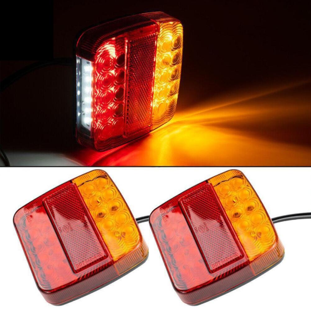 12V 26LED トレーラートラックキャラバンリアライトテールライトターンシグナルリバースブレーキランプナンバープレートライト