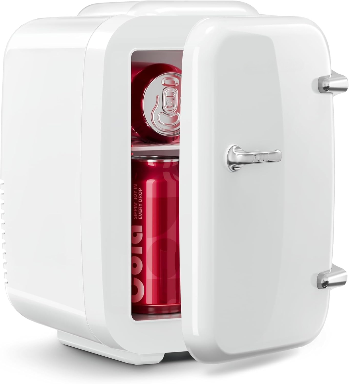 ミニ冷蔵庫、4リットル/6缶ポータブルクーラーとウォーマー、AC / DC電源小型冷蔵庫