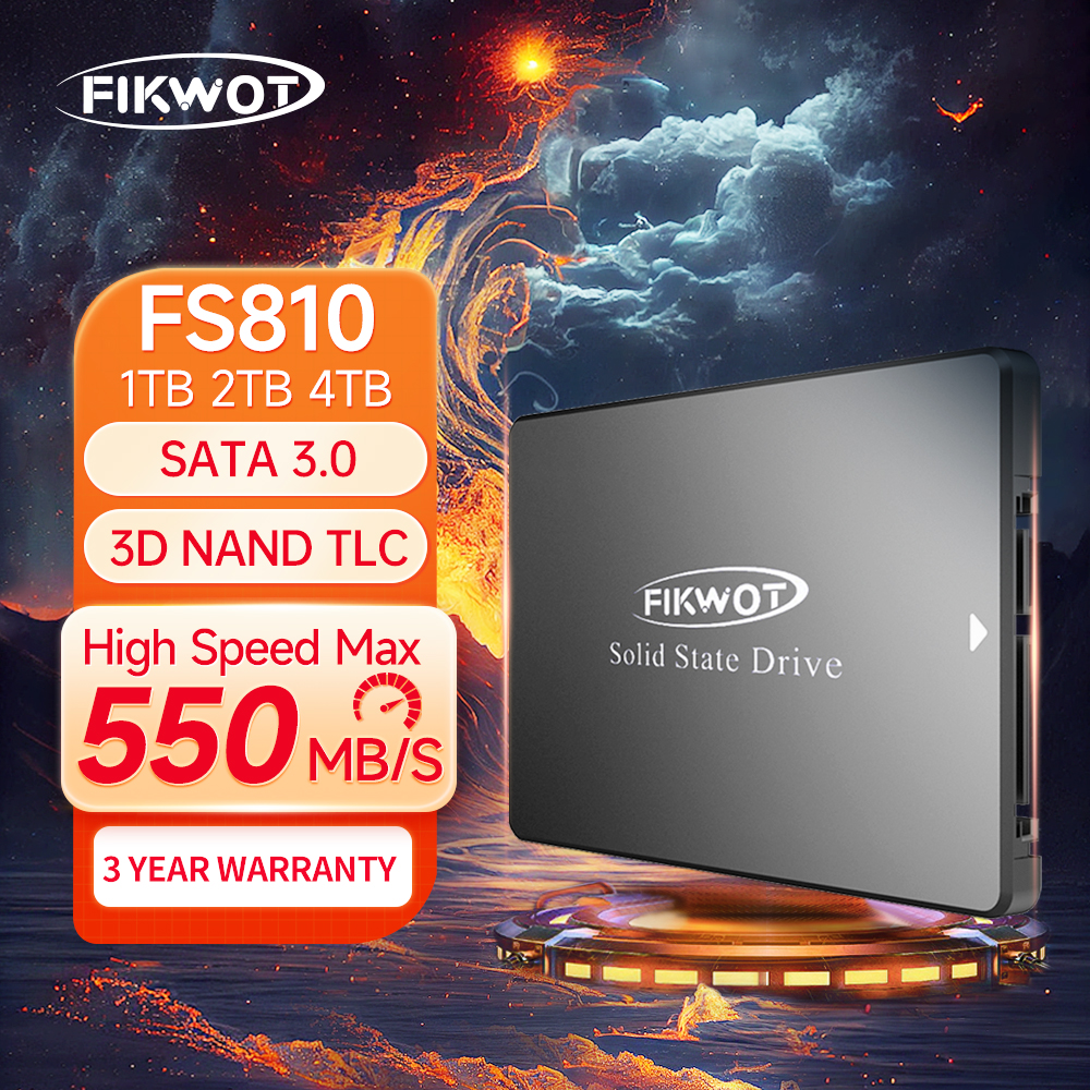 Fikwot FS810 2.5インチ SATA3 SSD 6Gbps 550MB/s 128GB 256GB 1TB 2TB 3D NAND フラッシュ 4x HDD 内蔵ソリッドステートドライブ ラップトップデスクトップ用