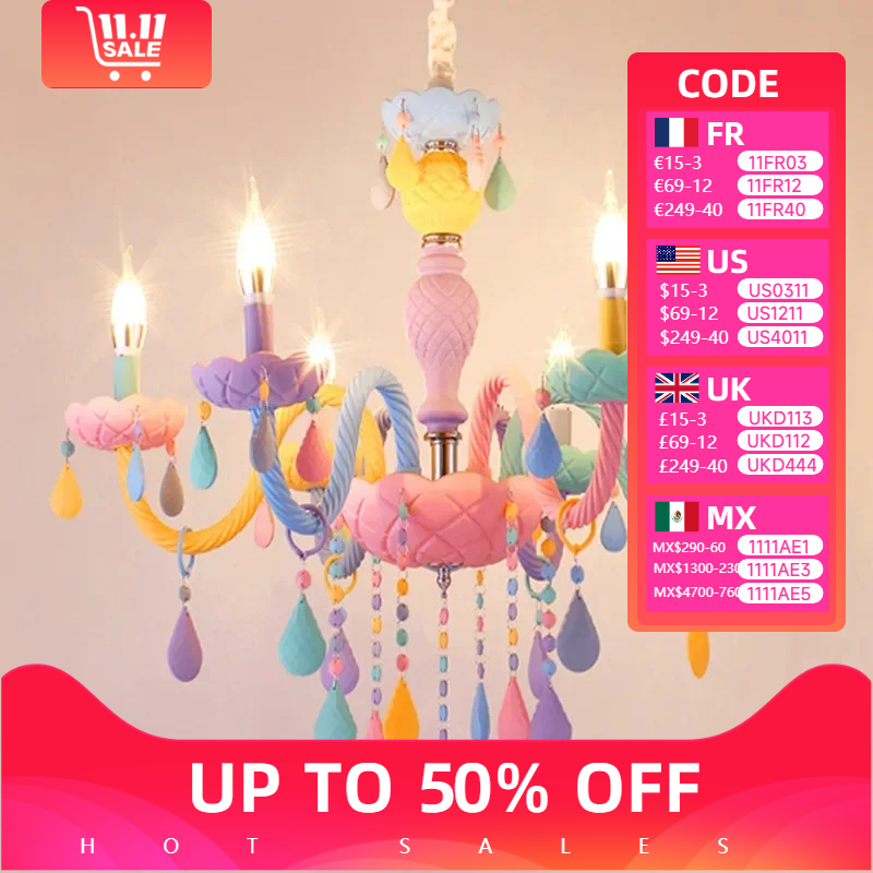 現代の子供部屋の天井シャンデリアカラードロップアート Led ライトキッズボーイズガールズ寝室ペンダントランプ光沢家電