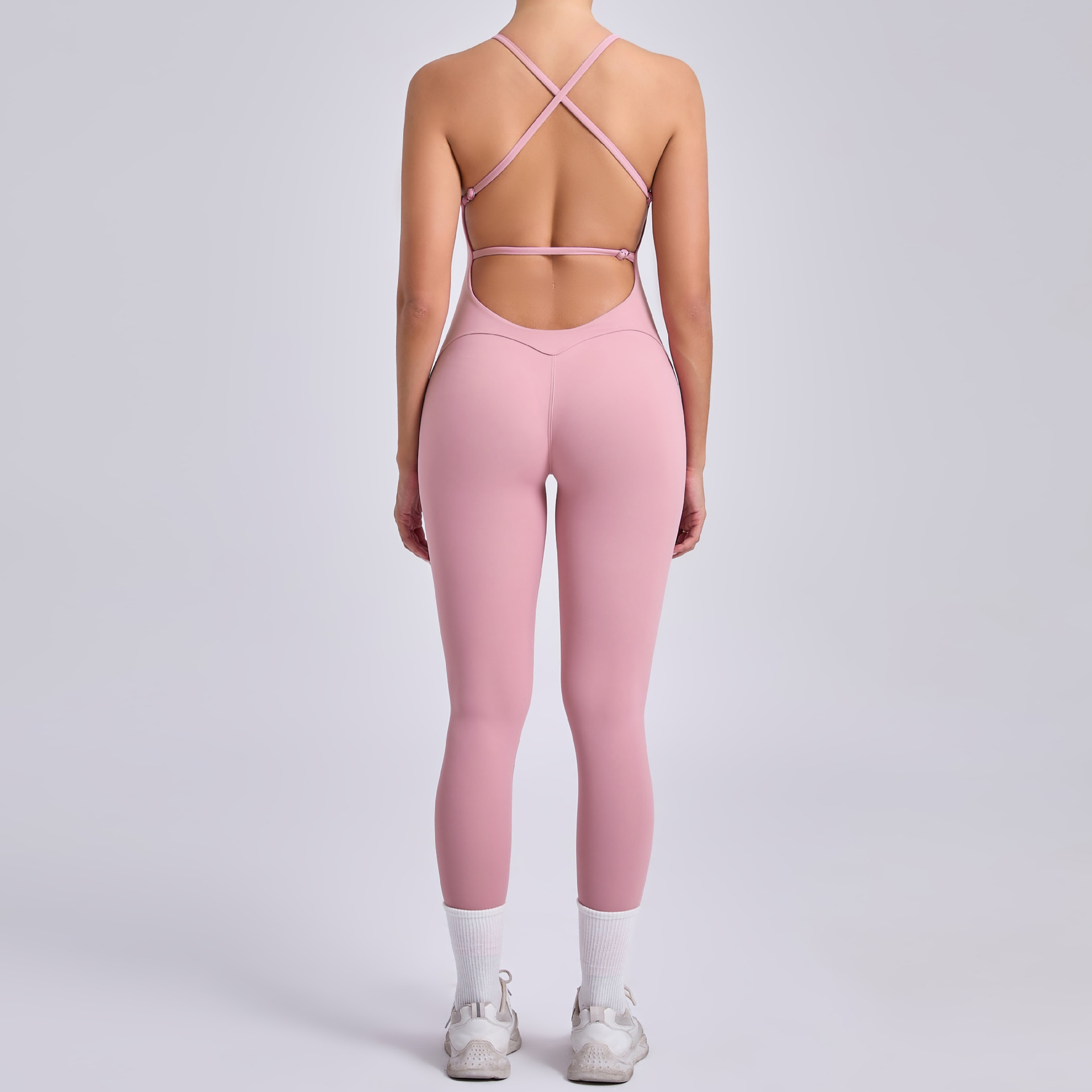 スポーツジャンプスーツプッシュアップジムオーバーオール 2026 パッドスポーティジャンプスーツ女性トラックスーツヨガ服ネイビーベージュブルーピンクグレーブラック