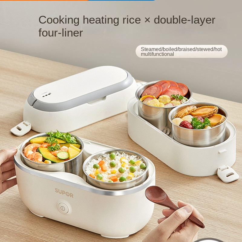 220V Electric Heating Box Stainless Steel Inner 1L/2L Rice Cooker Electric Lunch Box  Cooking Home Appliances for Kitchen